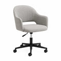 Chaise de bureau en tissu gris clair, pivotante et réglable